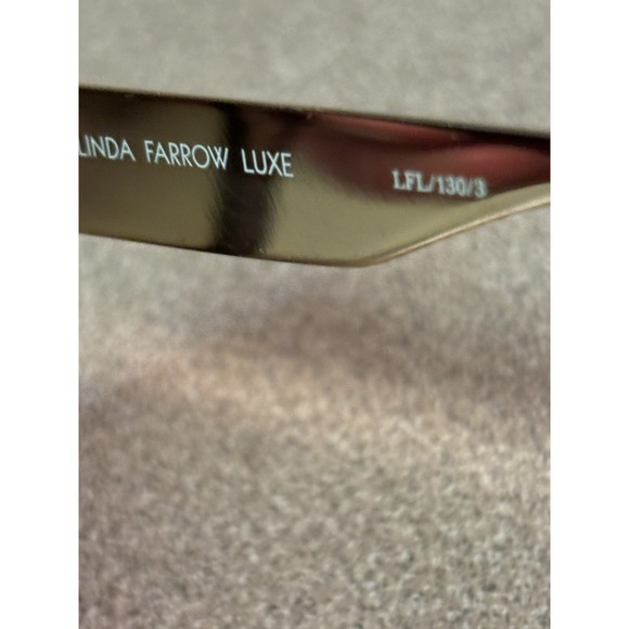 Linda Farlow Luxe CAT 2‎ Square Oversize Burgendy Snakeskin Sunglasses $740 main image 14